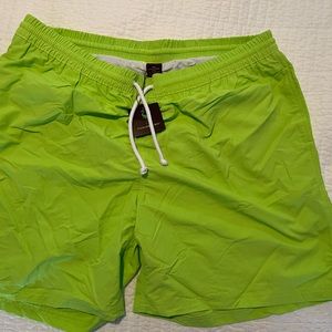 New W. Tags TAILORBYRD Lime Green Men’s Swim Trunks size XXL